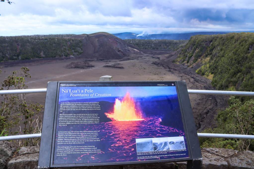 A view of Kīlauea Iki in Hawaiʻi Volcanoes National Park on the Big Island.